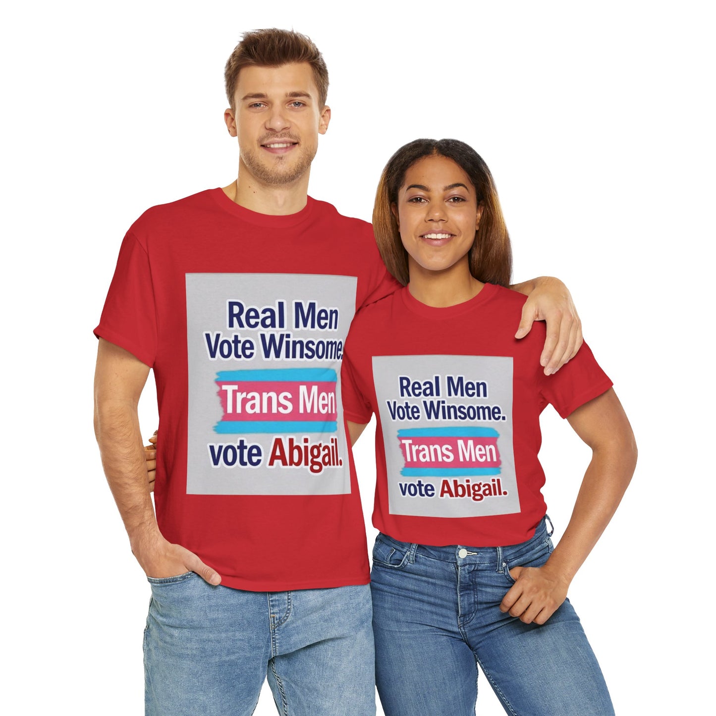 "Real Men Vote Winsome" - Bold Stand Against Trans in Women's Spaces – Unisex Heavy Tee