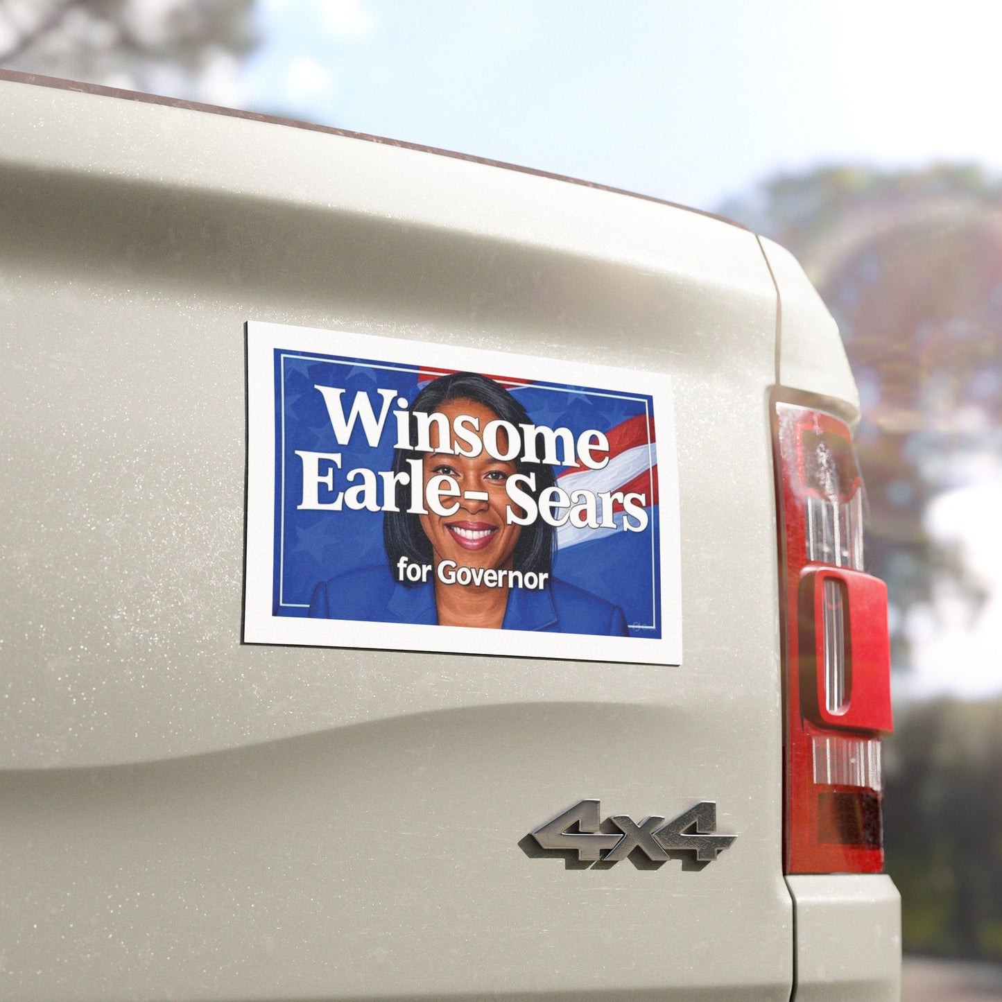 Winsome Earle-Sears for Virginia Governor 2025 - Bold Patriotic Car Magnet - 7.5" x 4.5" Easy-Remove Decal