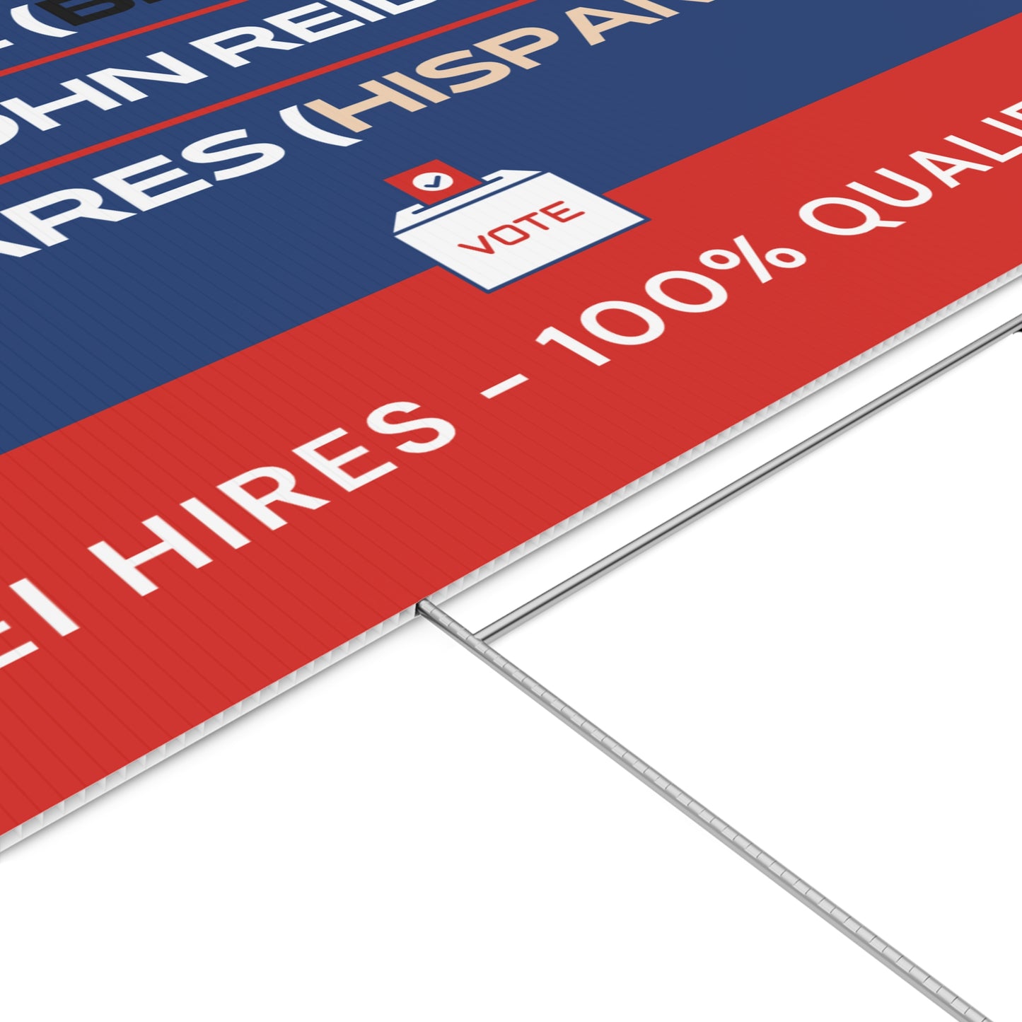 Winsome Sears, Jason Miyares & John Reid: DEI Hires? 100% Qualified! Lawn Sign