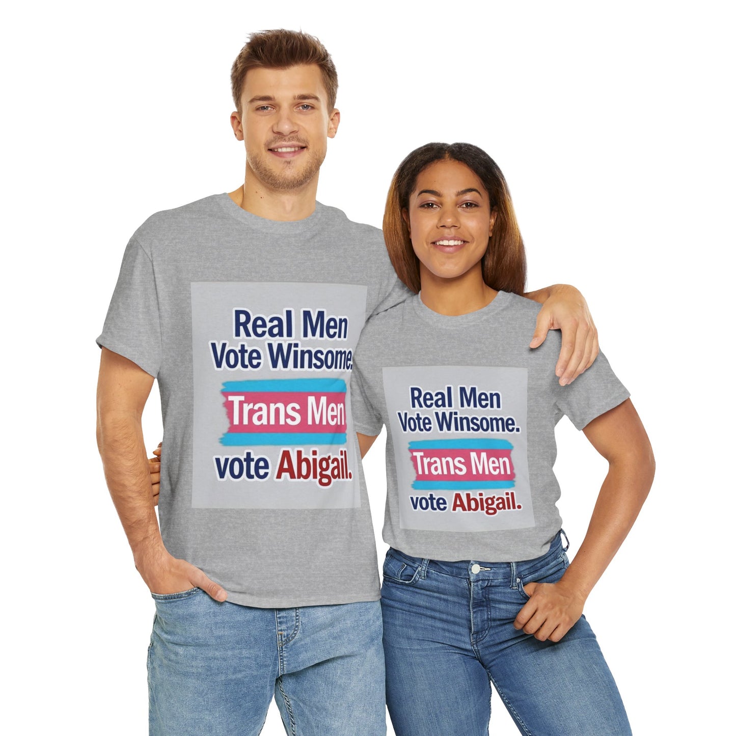 "Real Men Vote Winsome" - Bold Stand Against Trans in Women's Spaces – Unisex Heavy Tee