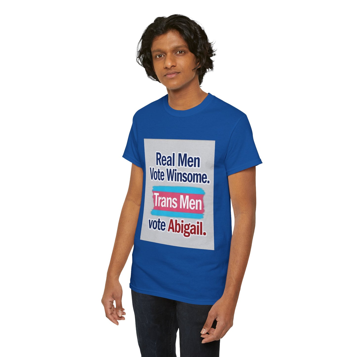 "Real Men Vote Winsome" - Bold Stand Against Trans in Women's Spaces – Unisex Heavy Tee