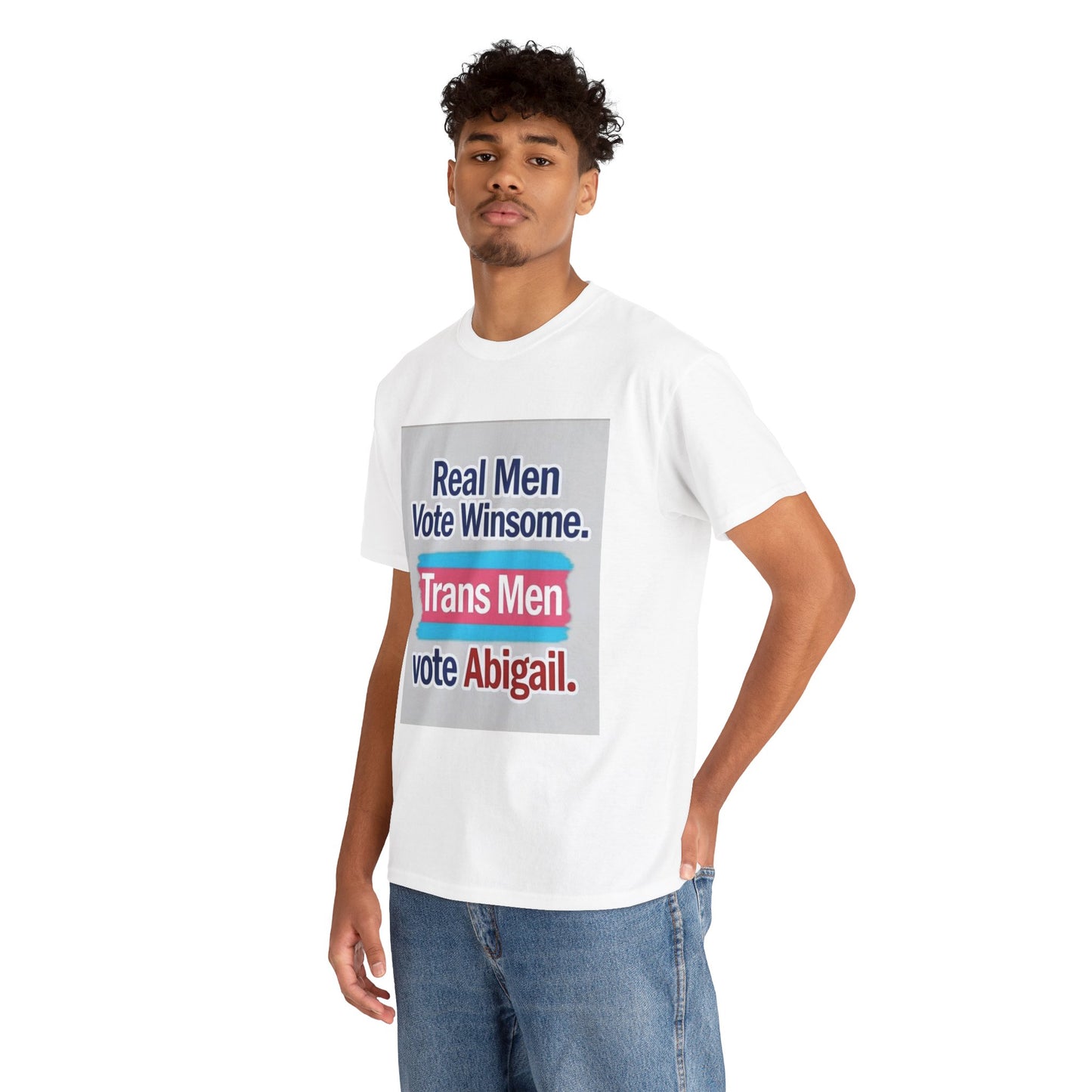 "Real Men Vote Winsome" - Bold Stand Against Trans in Women's Spaces – Unisex Heavy Tee