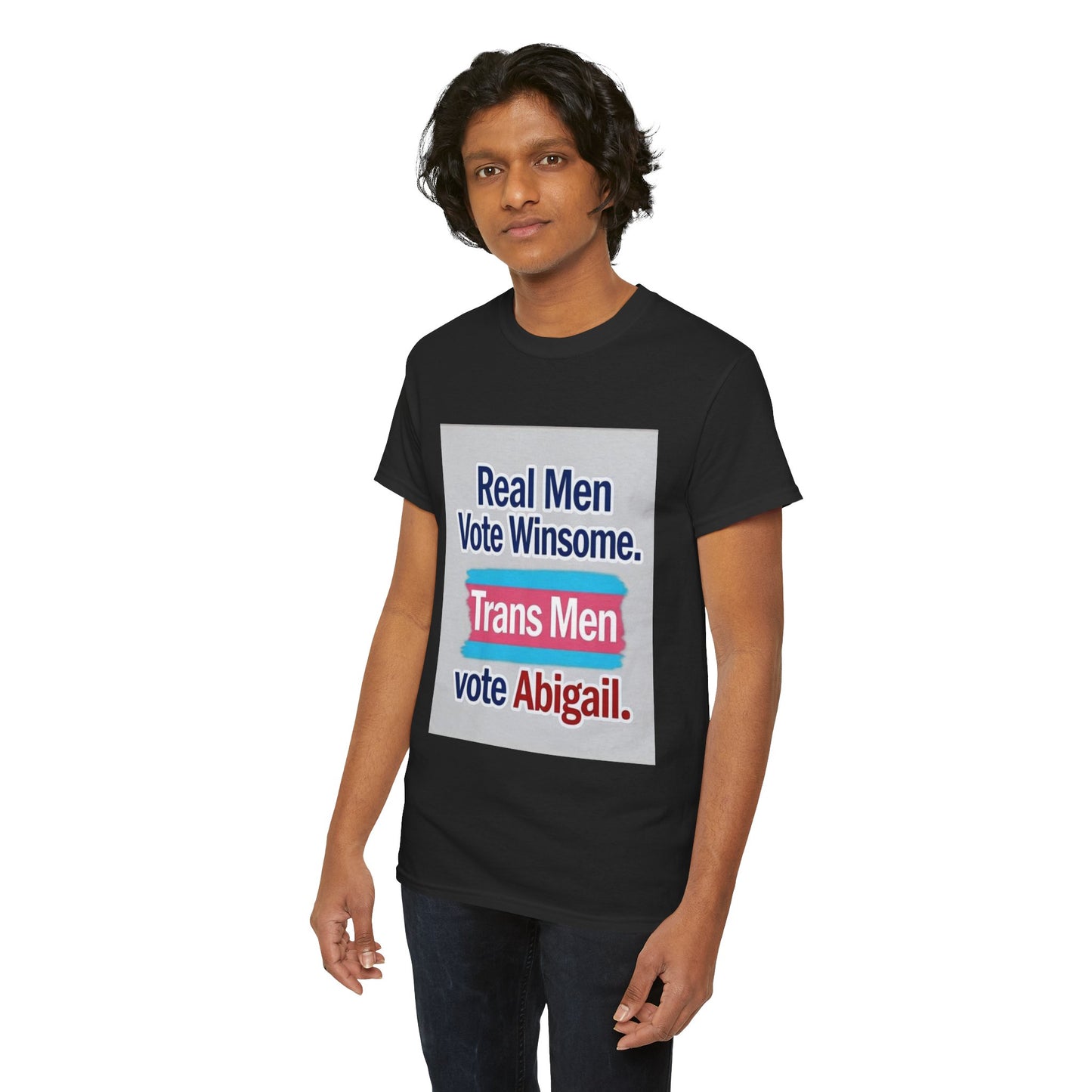 "Real Men Vote Winsome" - Bold Stand Against Trans in Women's Spaces – Unisex Heavy Tee