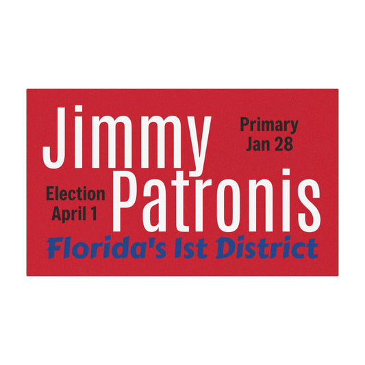 Jimmy Patronis for Congress Car Magnet: "Leadership Rooted in Florida’s Values"