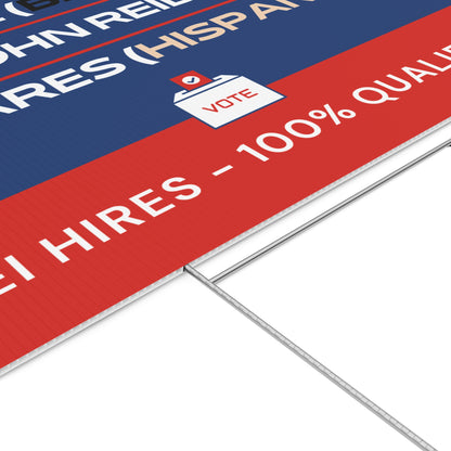 Winsome Sears, Jason Miyares & John Reid: DEI Hires? 100% Qualified! Lawn Sign