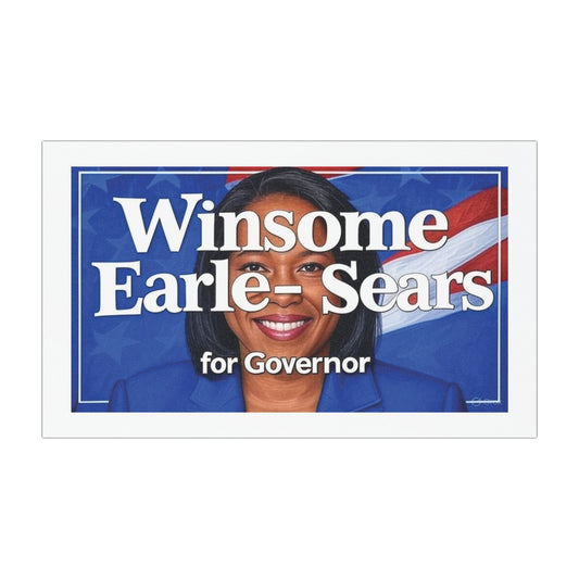 Winsome Earle-Sears for Virginia Governor 2025 - Bold Patriotic Car Magnet - 7.5" x 4.5" Easy-Remove Decal