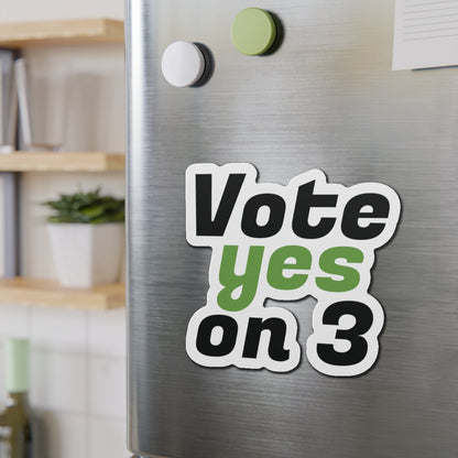 Vote Yes on 3 (FL) - Die-Cut Magnets