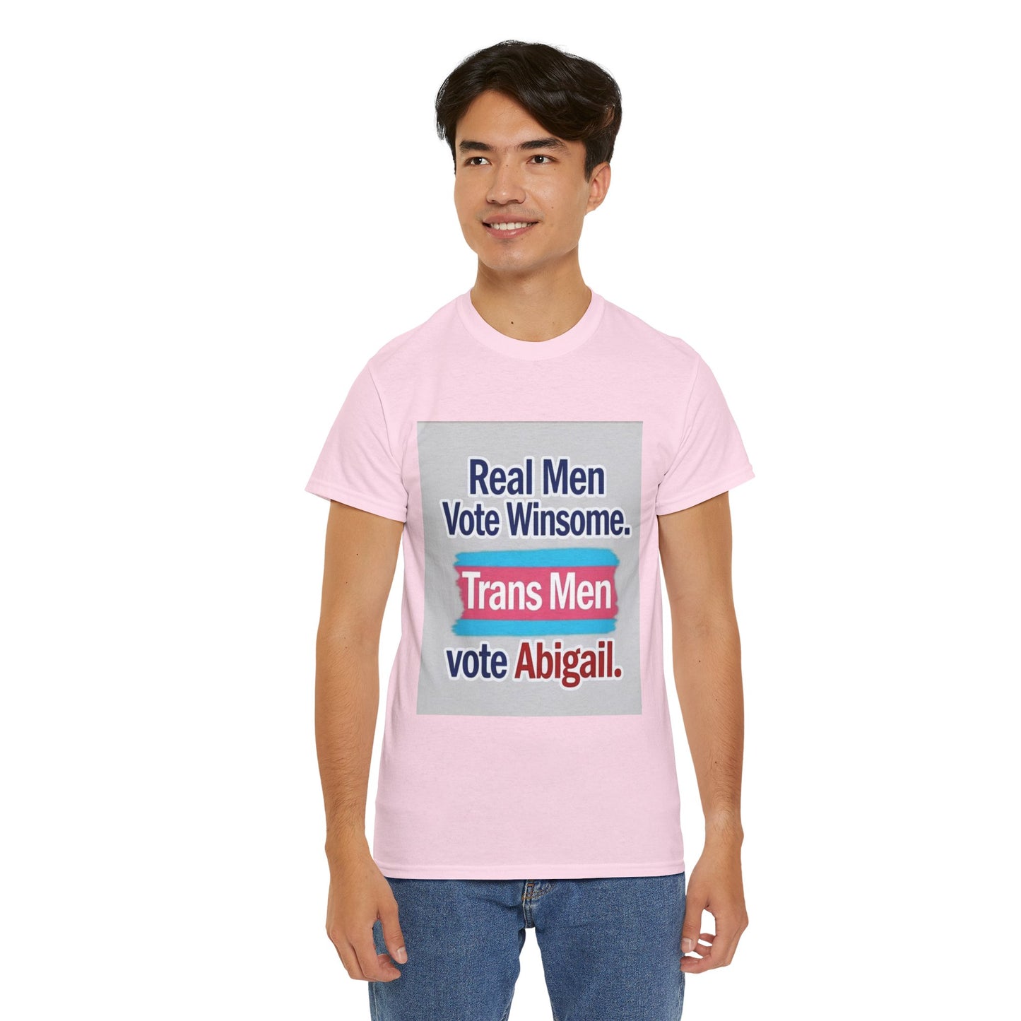 "Real Men Vote Winsome" - Bold Stand Against Trans in Women's Spaces – Unisex Heavy Tee